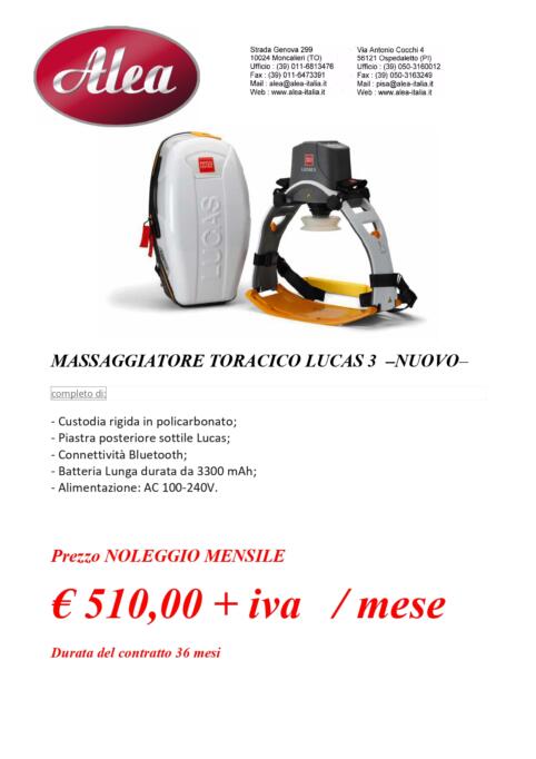 MASSAGGIATORE TORACICO LUCAS 3  –NUOVO–